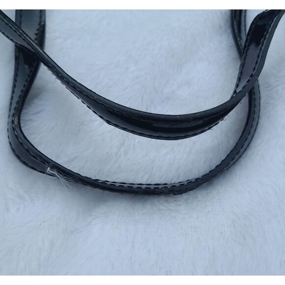 Kate Spade - Black Harmony Glossy Patent Perforated Hearts Large Tote Bag, GUC - Picture 8 of 12